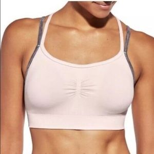 Calia Seamless Pink & Gray T-Strappy Bra